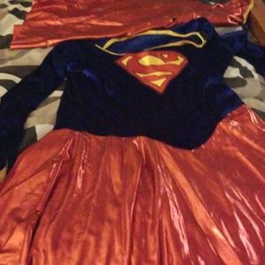 Super woman dress and Cape Costume